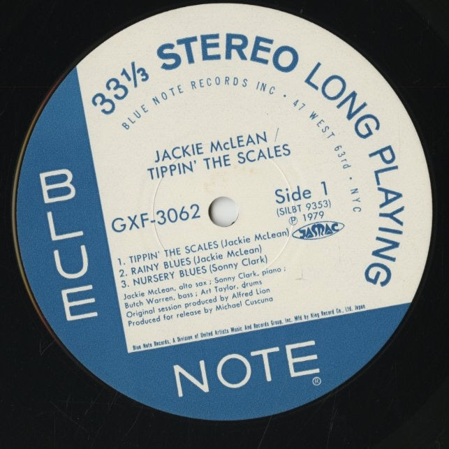 Jackie McLean / ジャッキー・マクリーン / Tippin' The Scales (GXF 3062)