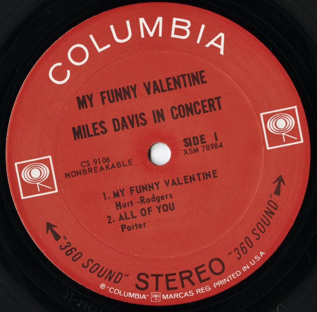 Miles Davis - My Funny Valentine (CS 9106) LP 1965 US Columbia|中古LP
