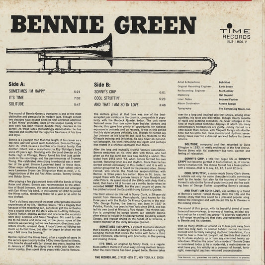 Bennie Green - S.T. (ULS-1806-V) LP 1970s JPN Time|中古LP