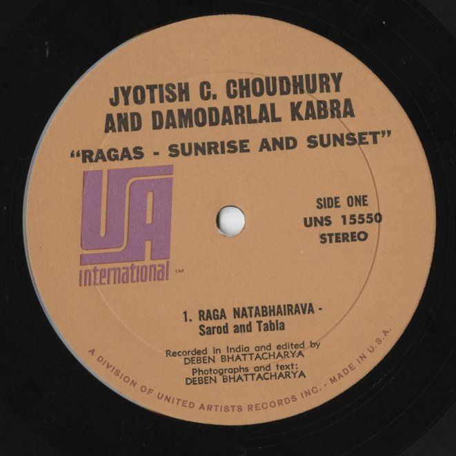 Ragas - Sunrise And Sunset (UNS 15550)