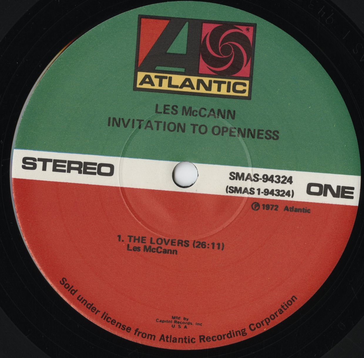 Les McCann - Invitation To Openness (SMAS-94324) LP 1972 US Atlantic|中古LP