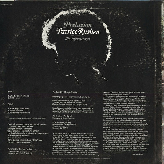 Patrice Rushen - Prelusion (P-10089) 1974 US Prestige|中古LP