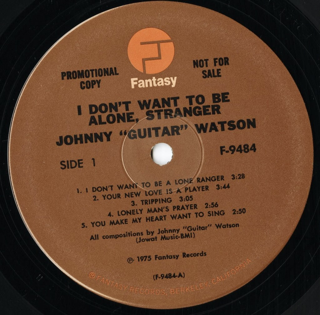 Johnny Guitar Watson – I Don't Want To Be Alone Stranger (F-9484) LP 1975 US Fantasy|中古LP