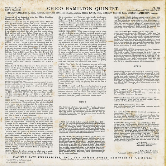 Chico Hamilton Quintet - S.T. (K23P-6718) 1979 JPN Pacific Jazz|中古LP