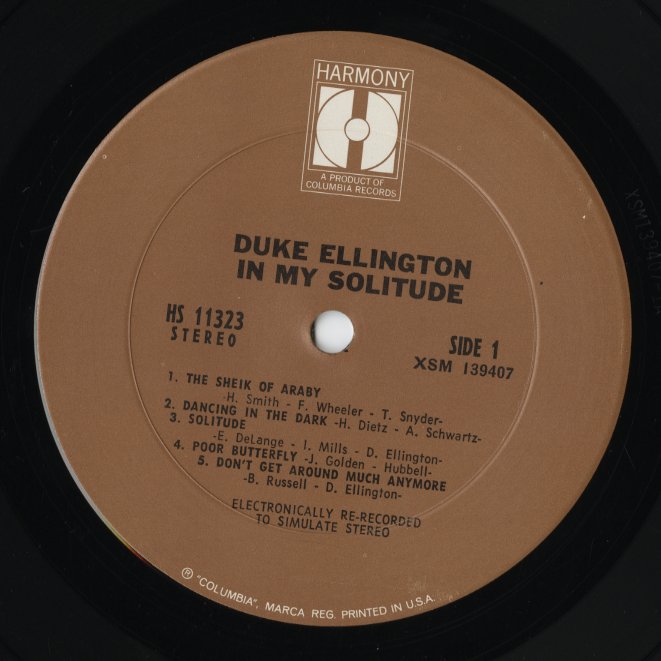 Duke Ellington / デューク・エリントン / In My Solitude (HS 11323)