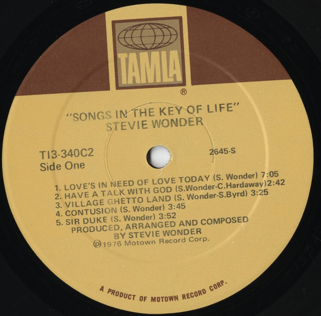 Stevie Wonder / スティーヴィ・ワンダー / Songs In The Key Of Life -2LP (T13-340C2)