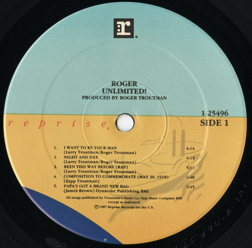 Roger - Unlimited! (1-25496) 1987 US Reprise|中古LP