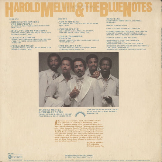 Harold Melvin & The Blue Notes / ハロルド・メルヴィン&ザ・ブルーノーツ / Now Is The Time (AA-1041)