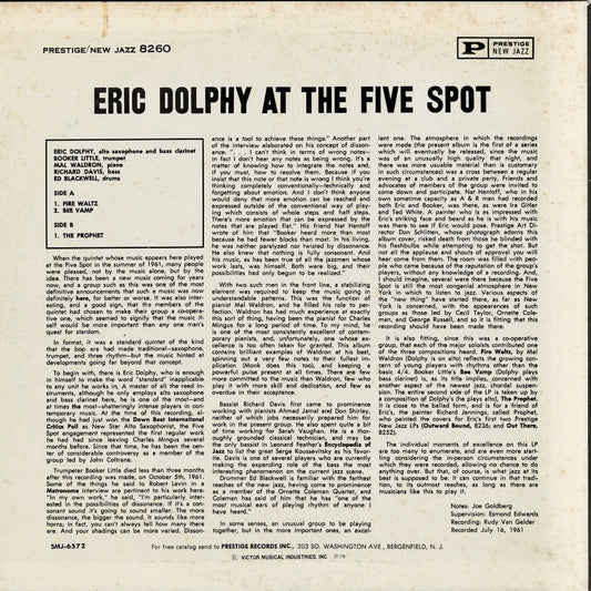 Eric Dolphy / エリック・ドルフィー / At The Five Spot Volume 1 (SMJ-6572)