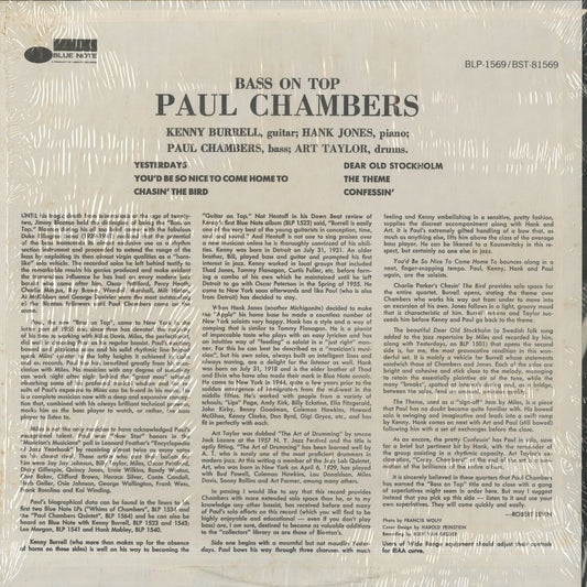 Paul Chambers / ポール・チェンバース / Bass On Top (BST 81569) US Blue Note UA青白Lbl
