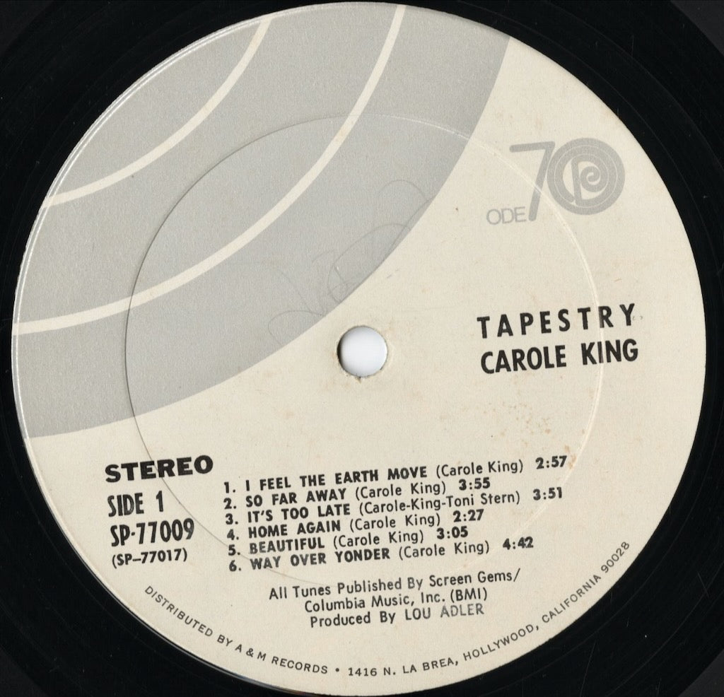 Carole King - Tapestry(Ode70ロゴ)(SP-77009) 1971 US Ode|中古LP