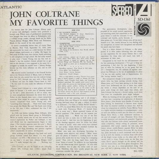 John Coltrane – My Favorite Things (SD 1361) LP 1962 US Atlantic | 中古LP