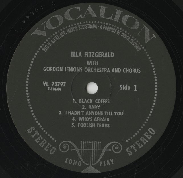 Ella Fitzgerald / エラ・フィッツジェラルド / With Gordon Jenkins' Orchestra And Chorus (VL 73797)