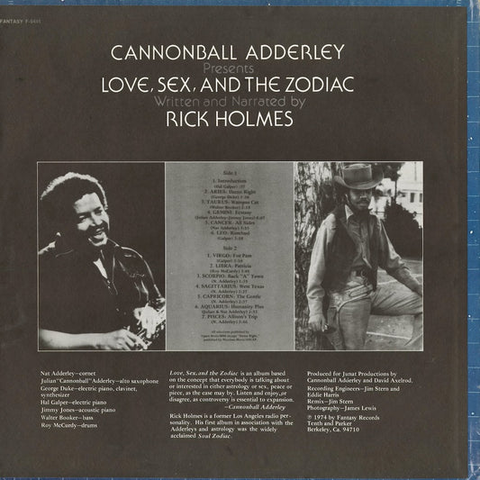 Cannonball Adderley - Love, Sex, And The Zodiac (F-9445) 1974 US Fantasy|中古LP