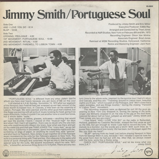 Jimmy Smith / ジミー・スミス / Portuguese Soul (V6-8832)