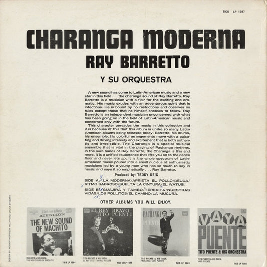 Ray Barretto - Charanga Moderna (LP 1087) LP 1962 US Tico|中古LP