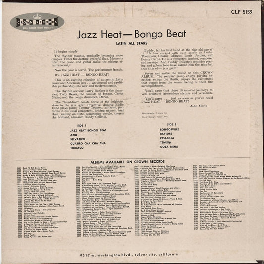 Latin All Stars - Jazz Heat - Bongo Beat (5159) LP 1960 US Crown|中古LP
