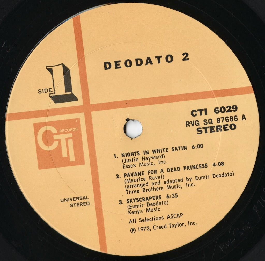 Deodato - Deodato 2 (CTI 6029) 1973 US CTI|中古LP