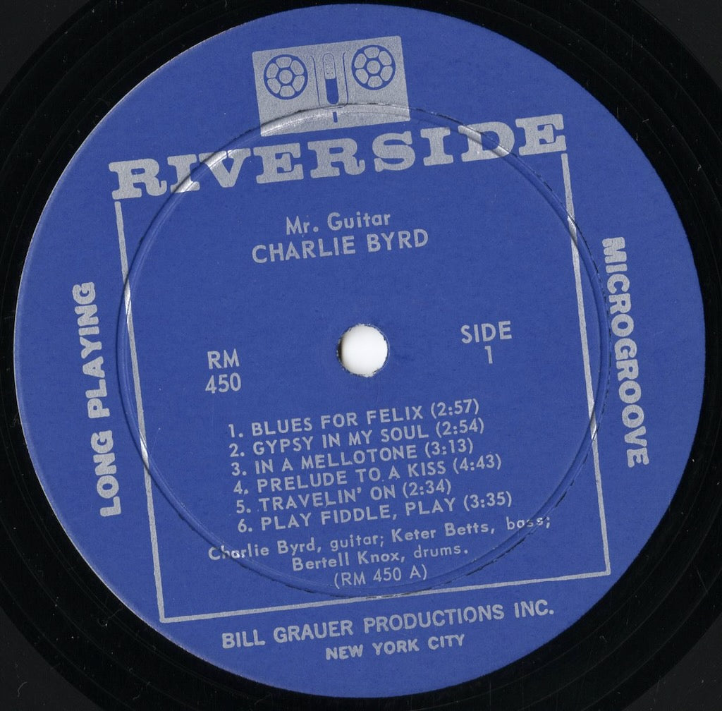 Charlie Byrd / Mr. Guitar (RM 450) LP 1963 US Riverside|中古LP