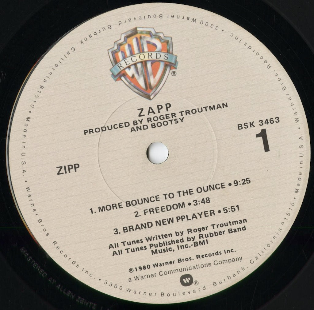 Zapp - Zapp (BSK 3463) 1980 US Warner Bros.|中古LP