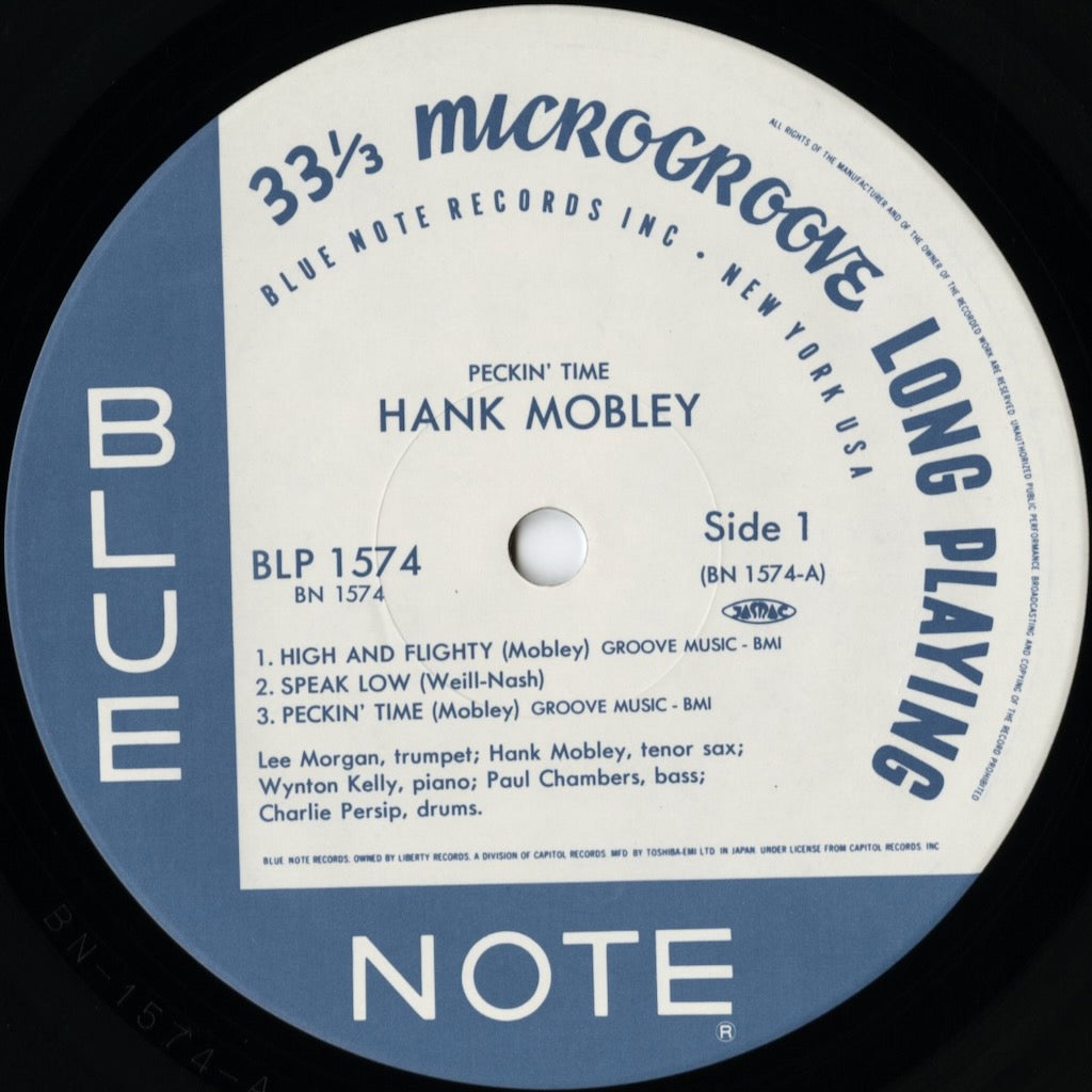 Hank Mobley - Lee Morgan / ハンク・モブレー リー・モーガン / Peckin' Time (BN 1574)