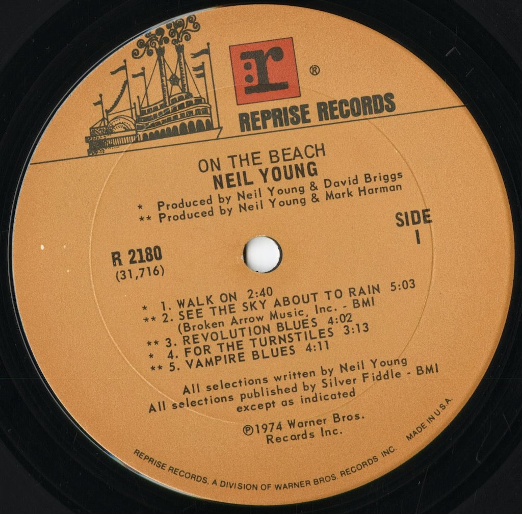 Neil Young - On The Beach (R 2180) 1974 US Reprise|中古LP