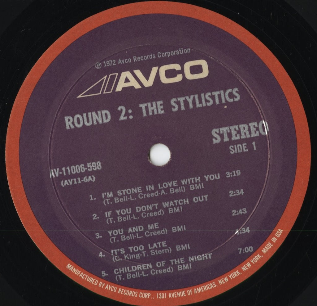 The Stylistics - Round 2 (AV-11006-598) 1972 US Avco|中古LP