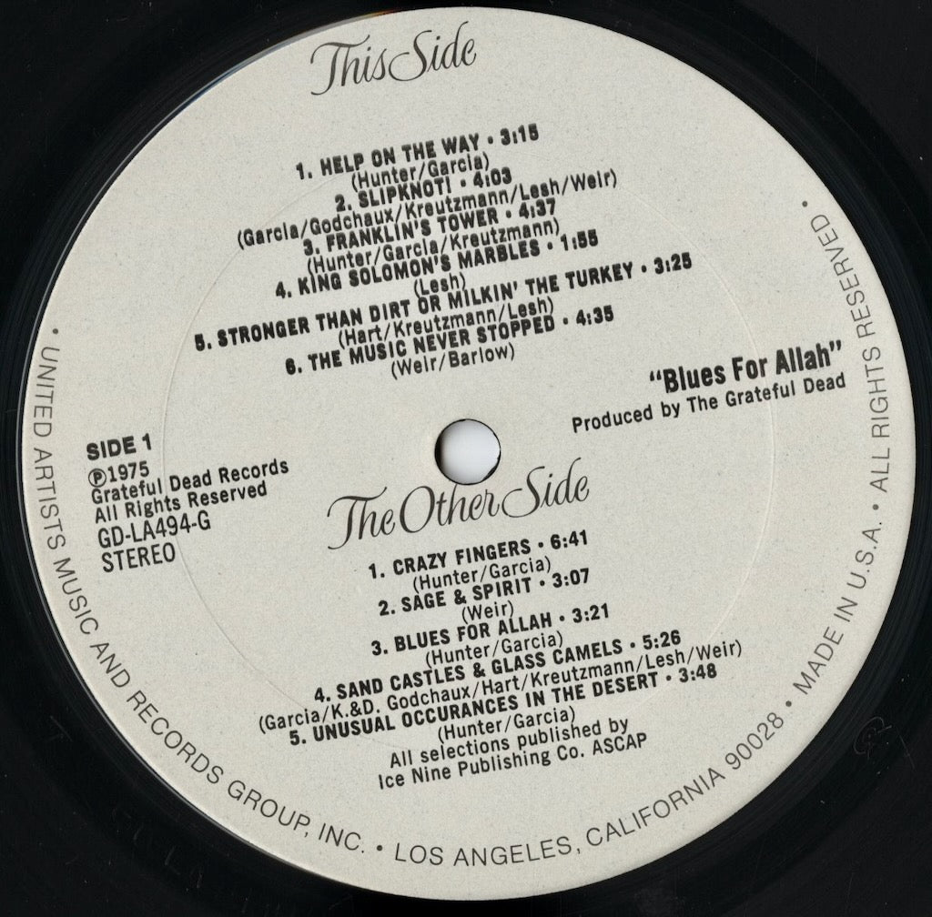 Grateful Dead / グレイトフル・デッド / Blues For Allah (GD-LA494-G)