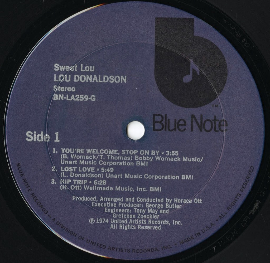 Lou Donaldson – Sweet Lou (BN-LA259-G) LP 1974 US Blue Note|中古LP