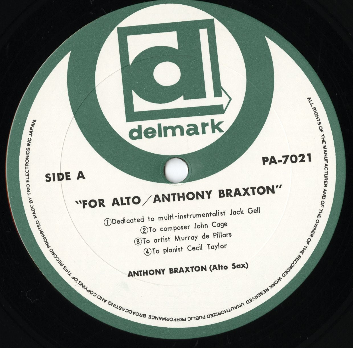Anthony Braxton / アンソニー・ブラクストン / For Alto -2LP (PA7021/22)