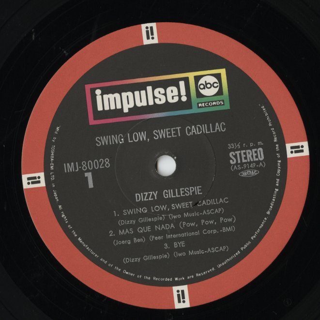 Dizzy Gillespie / ディジー・ガレスピー / Swing Low, Sweet Cadillac (IMJ-80028)