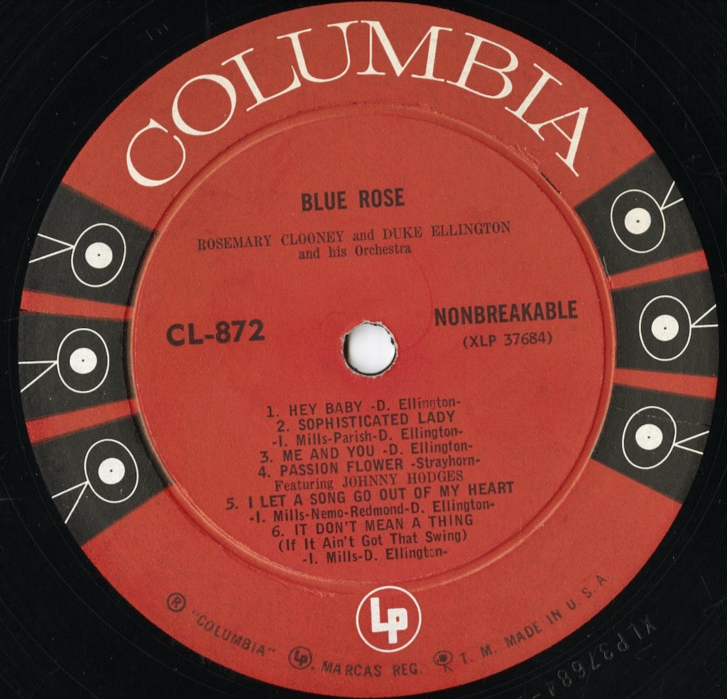 Rosemary Clooney And Duke Ellington And His Orchestra - Blue Rose (CL 872) 1956 US Columbia|中古LP