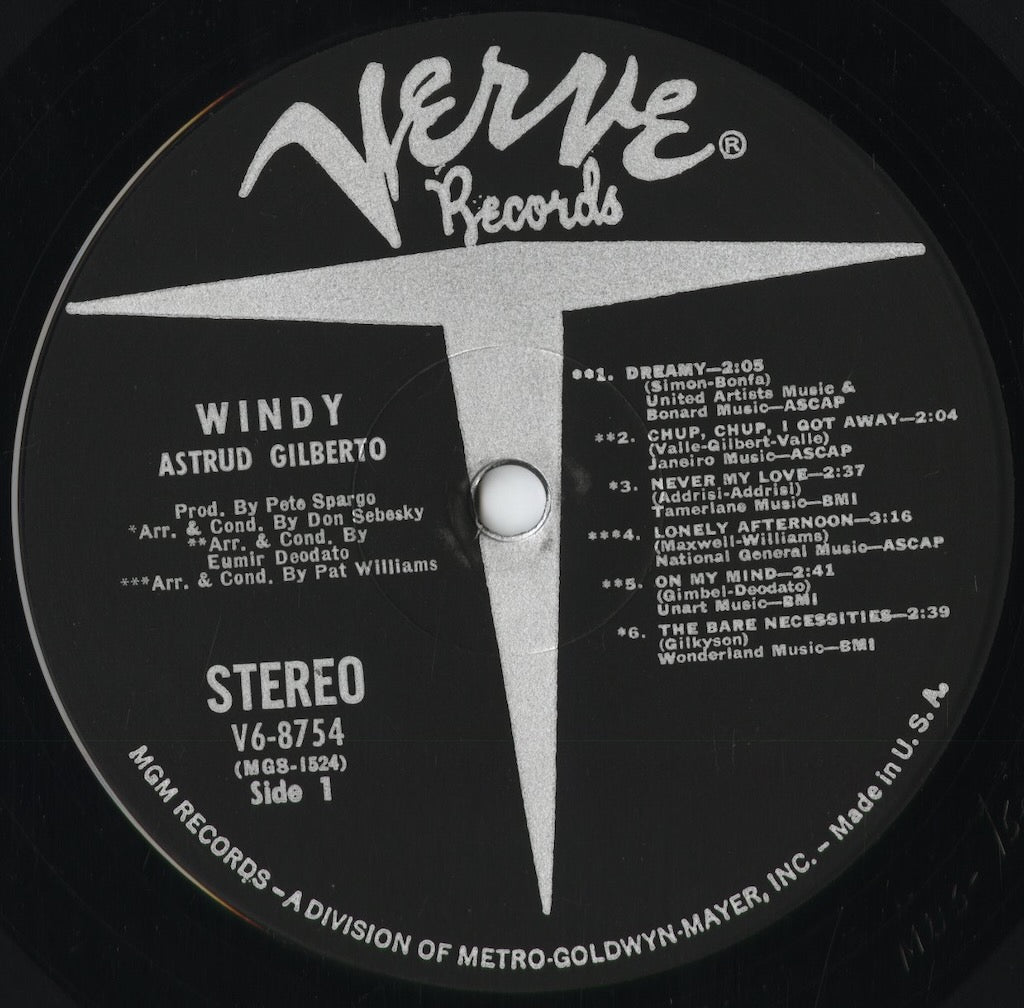 Astrud Gilberto - Windy (V6-8754) 1968 US Verve|中古LP