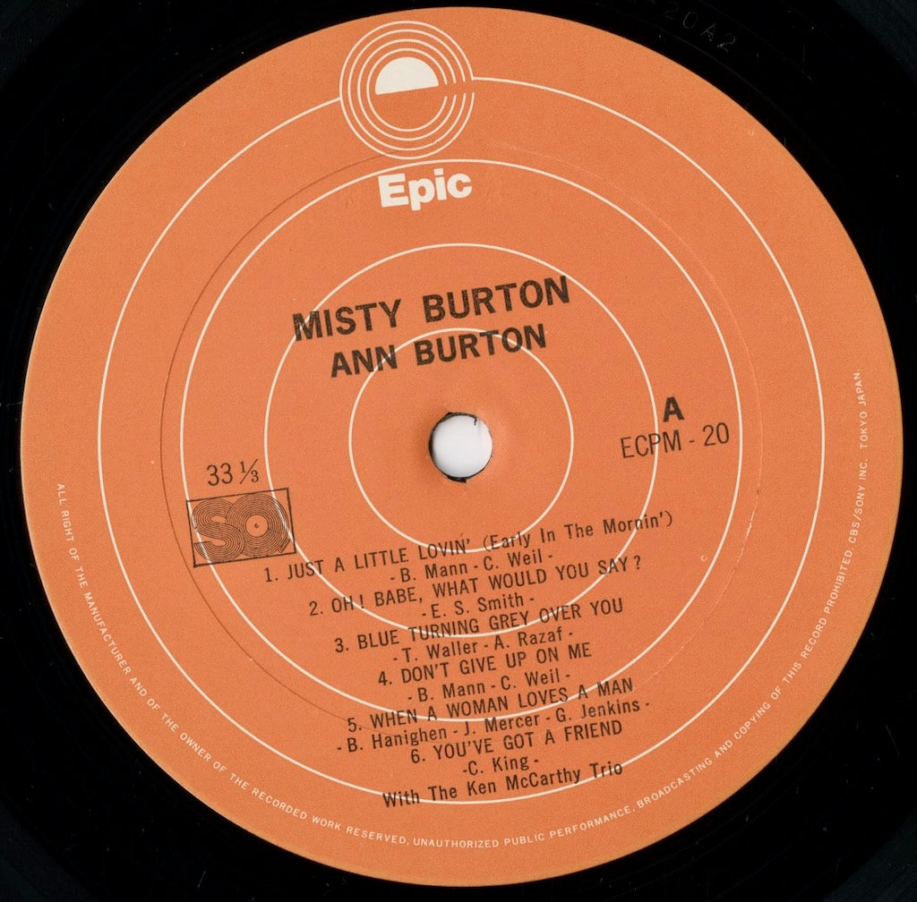 Ann Burton - Misty Burton (ECPM-20) LP 1973 JPN Epic|中古LP