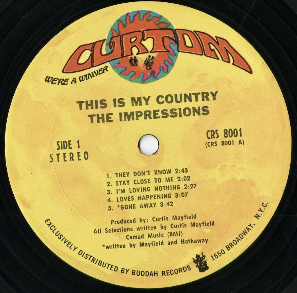 The Impressions – This Is My Country (CRS 8001) 1968 US Curtom|中古LP