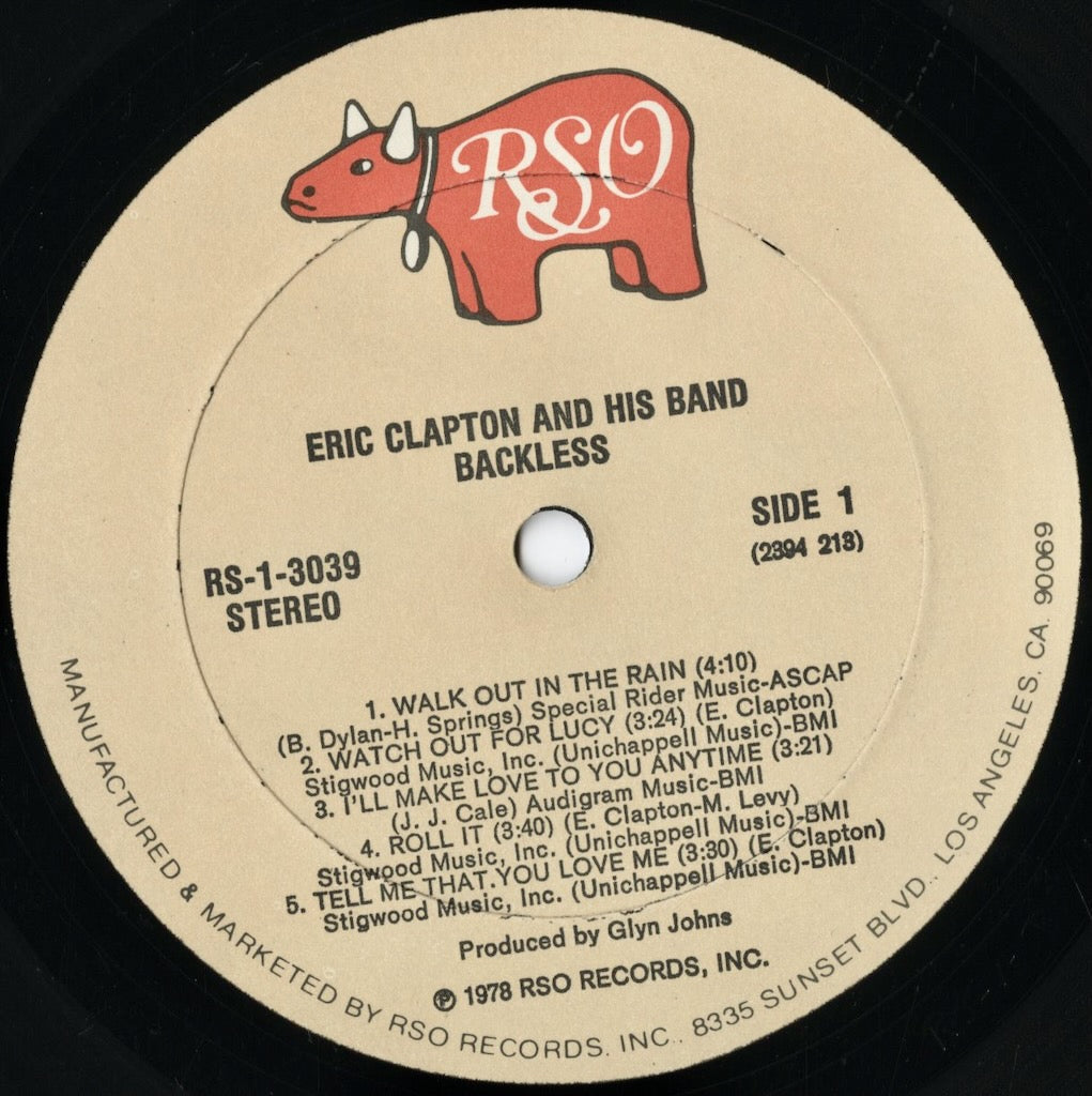 Eric Clapton / エリック・クラプトン / Backless (RS-1-3039)