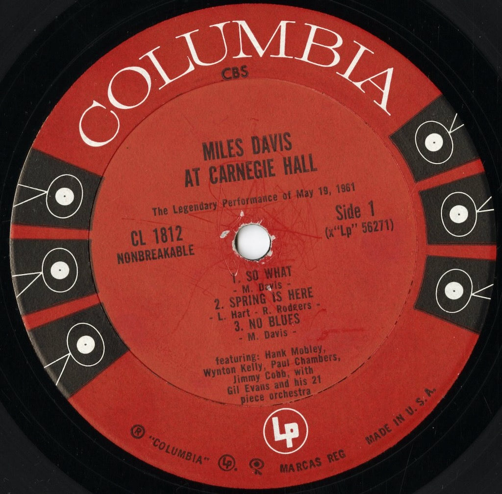 Miles Davis - At Carnegie Hall (CL 1812) 1962 US Columbia|中古LP
