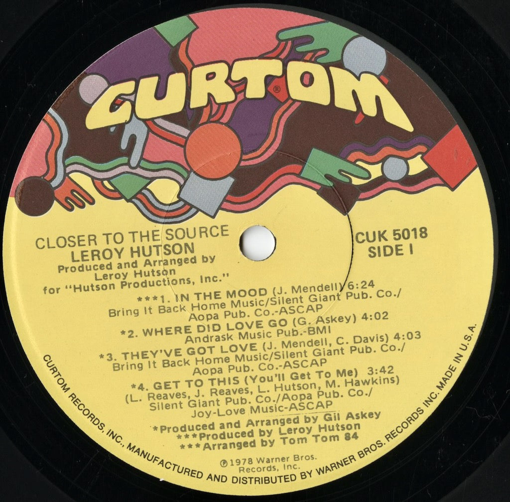 Leroy Hutson - Closer To The Source (CUK 5018) LP 1978 US Curtom|中古LP