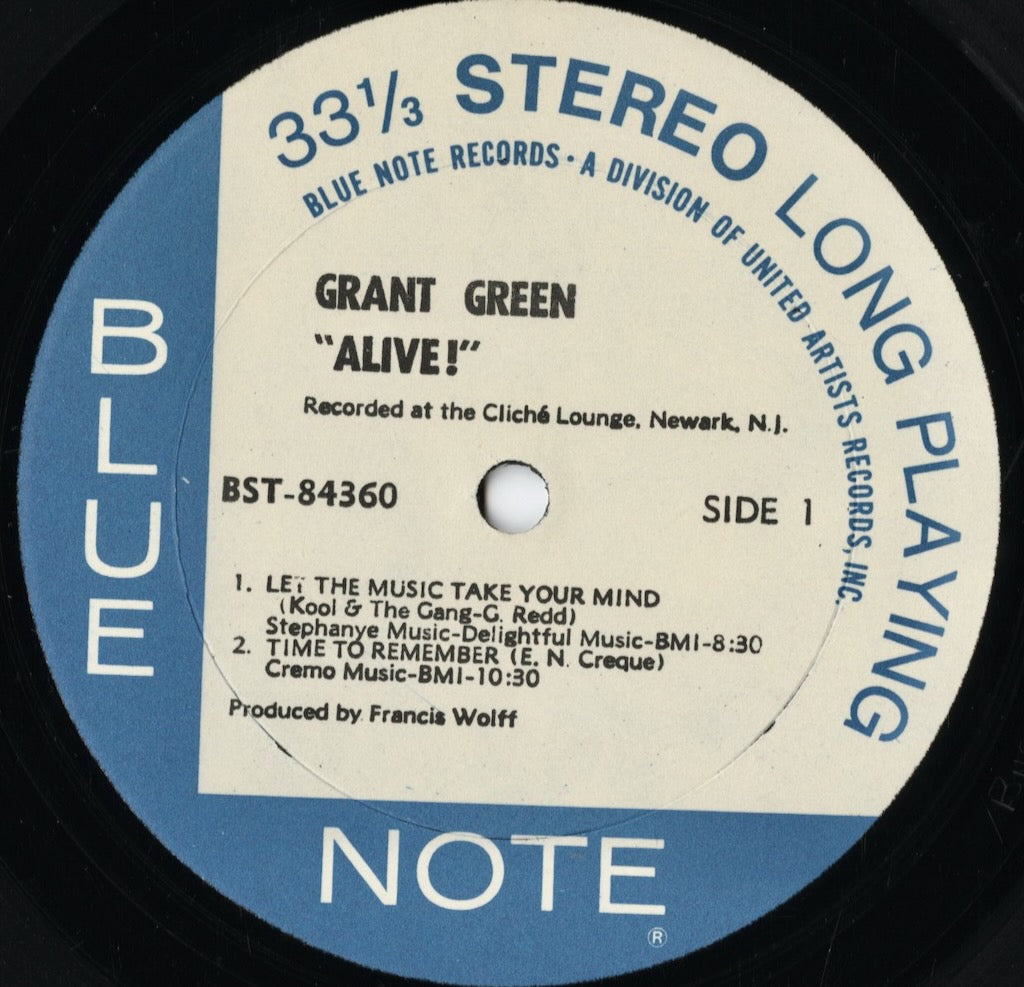 Grant Green - Alive! (BST-84360) LP 1971 US Blue Note|中古LP