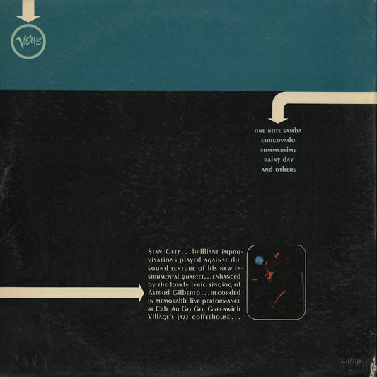 Stan Getz / スタン・ゲッツ / Getz Au Go Go (V-8600) US モノラル盤