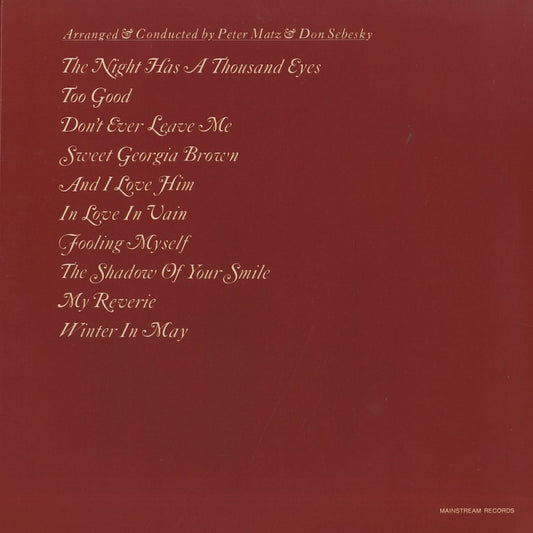 Carmen McRae / カーメン・マクレエ / I Want You (MRL 387)