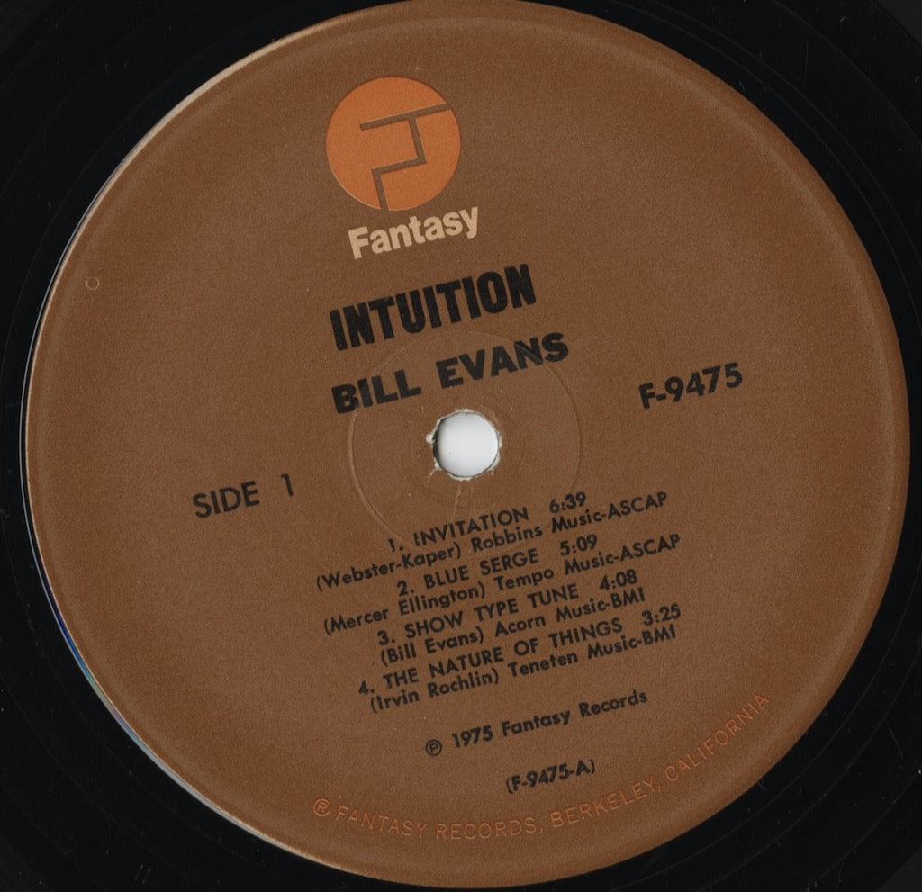 Bill Evans - Intuition (F-9475) LP 1975 US Fantasy|中古LP