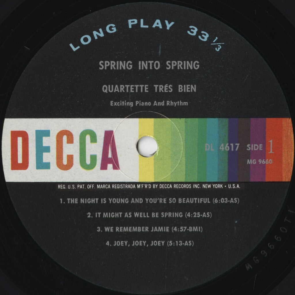 Quartette Tres Bien - Spring Into Spring (DL 4617) 1965 US Decca|中古LP