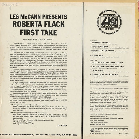 Roberta Flack - First Take (SD 8230) 1969 US Atlantic|中古LP