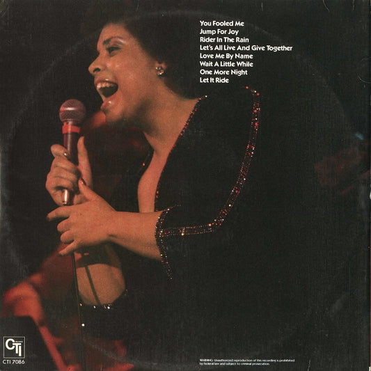 Patti Austin - Live At Bottom Line (CTI 7086) 1979 US CTI|中古LP