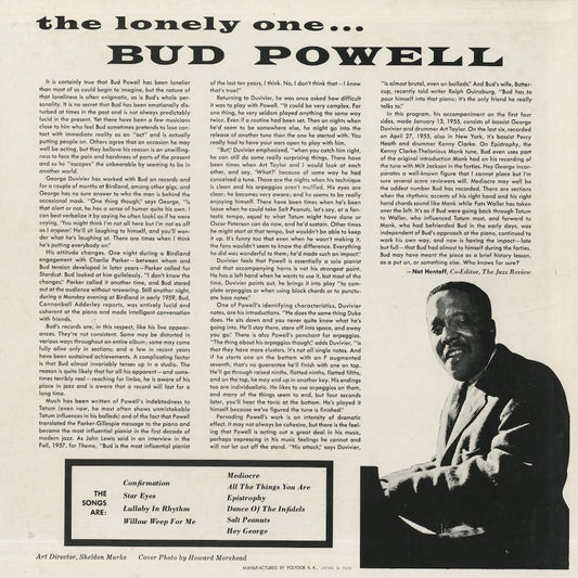 Bud Powell / バド・パウエル / The Lonely One (MV 2572)