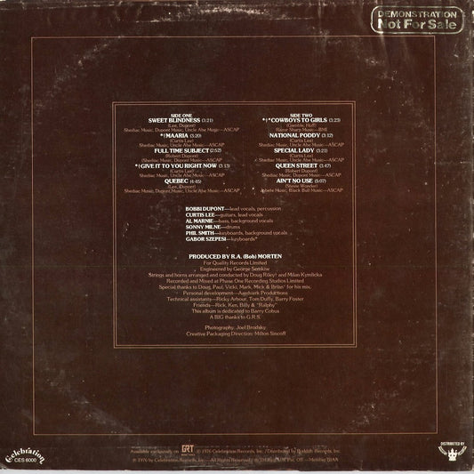 Sweet Blindness - Music You Can Ride On (CES 6000) 1976 US Celebration|中古LP