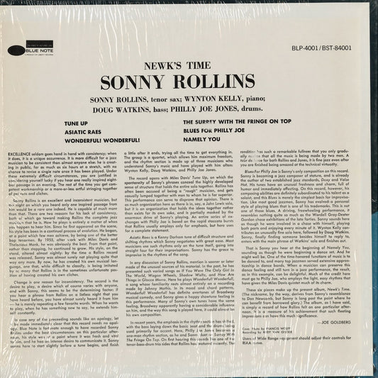 Sonny Rollins - Newk's Time (BST-84001) 1977 US Blue Note|中古LP