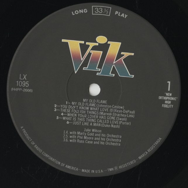Julie Wilson / ジュリー・ウィルソン / My Old Flame (BVJJ-2838)