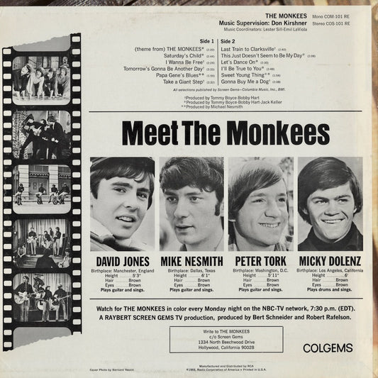 The Monkees / モンキーズ / The Monkees (1966) (COS-101) US ステレオ盤